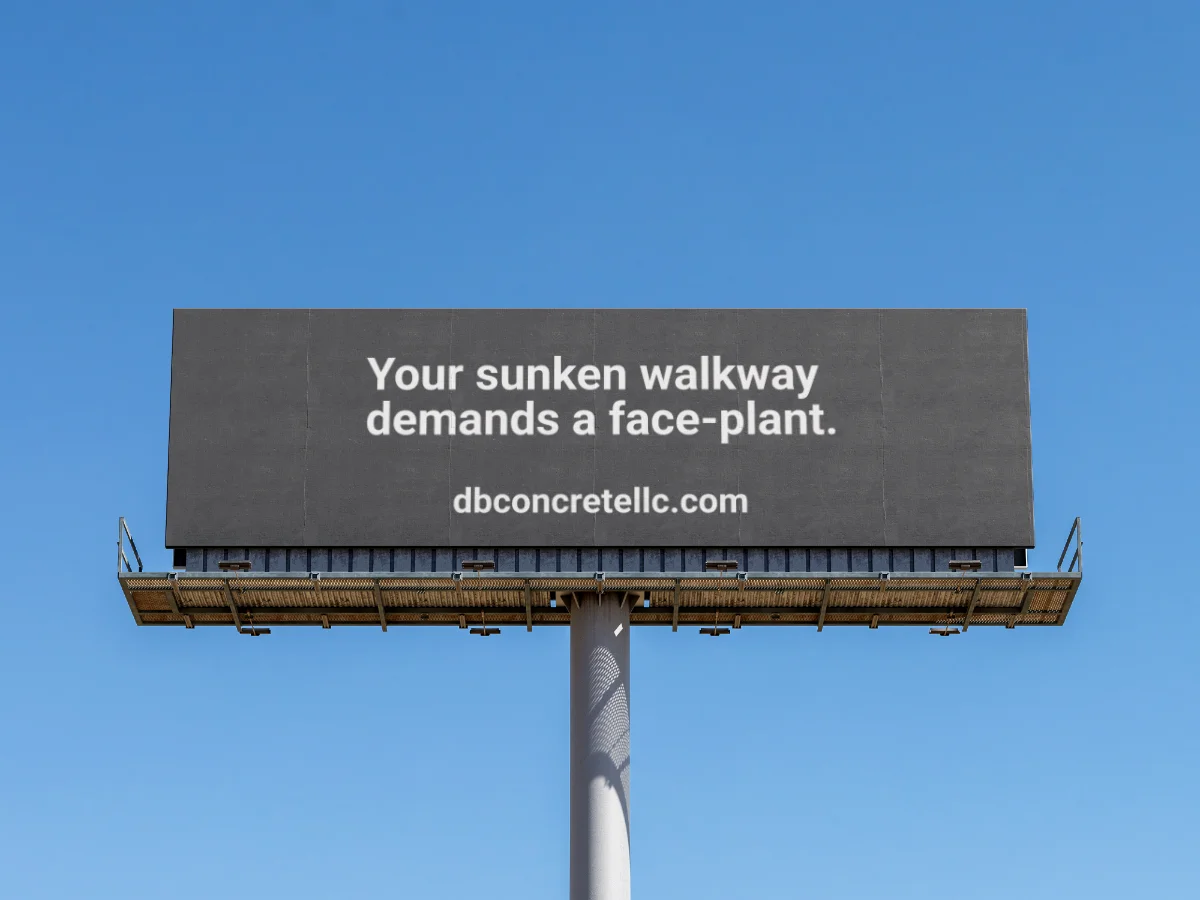 Dirty Boys Concrete highway billboard mockup on I-15 Salt Lake City